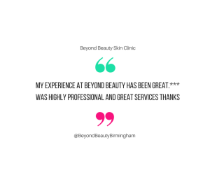 'My experience at Beyond Beauty has been great'. 